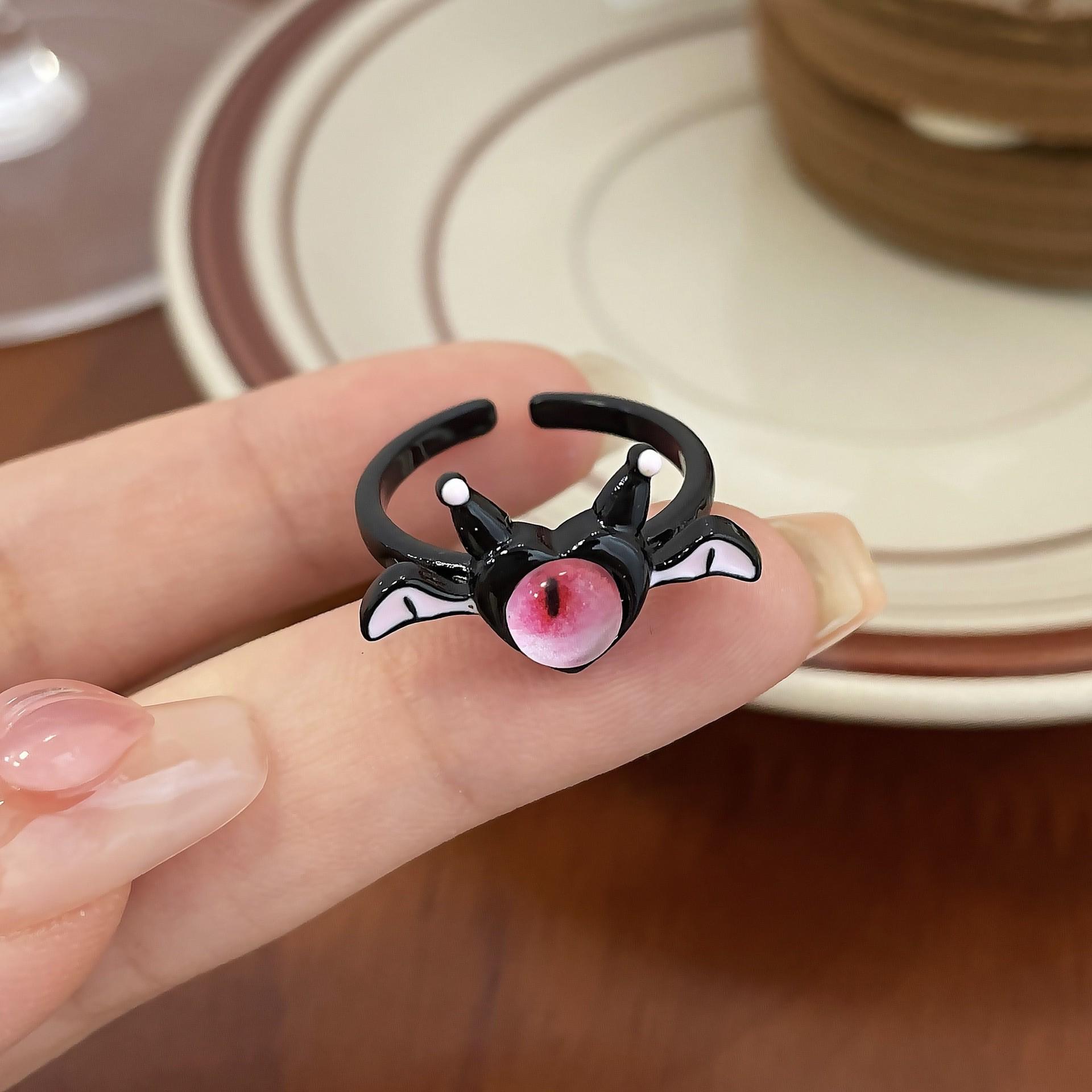 

Cute Little Monster Dopamine Ring - Fun Cartoon Jewelry for Couples & Best Friends. Adjustable