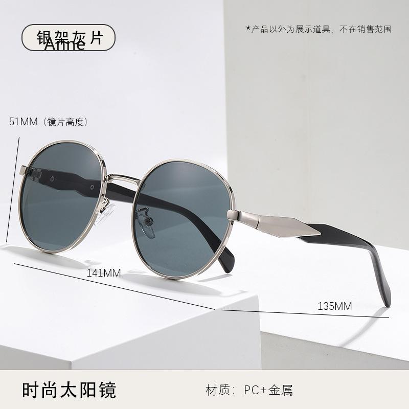 

Oval Metal Personality Sunglasses Cross-border Classic High-grade Women sunglasses Travel Photo Sun Glasses gafas de sol mujer