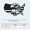 1pc USA Patriotic Metal Wall Art Sculpture, Weather Resistant Iron Indoor Outdoor Decor, Year Round Patriotic Gift