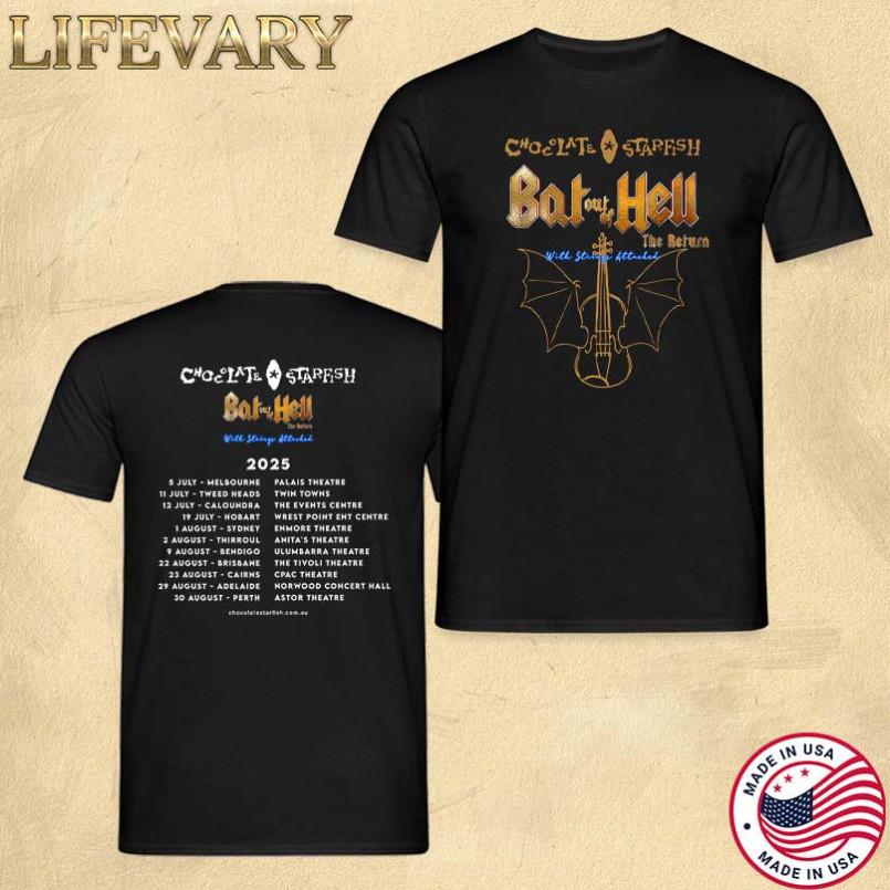 

Bat Out Of Hell The Return 2025 World Tour Limited Edition TShirt Unisex T-Shirt XL
