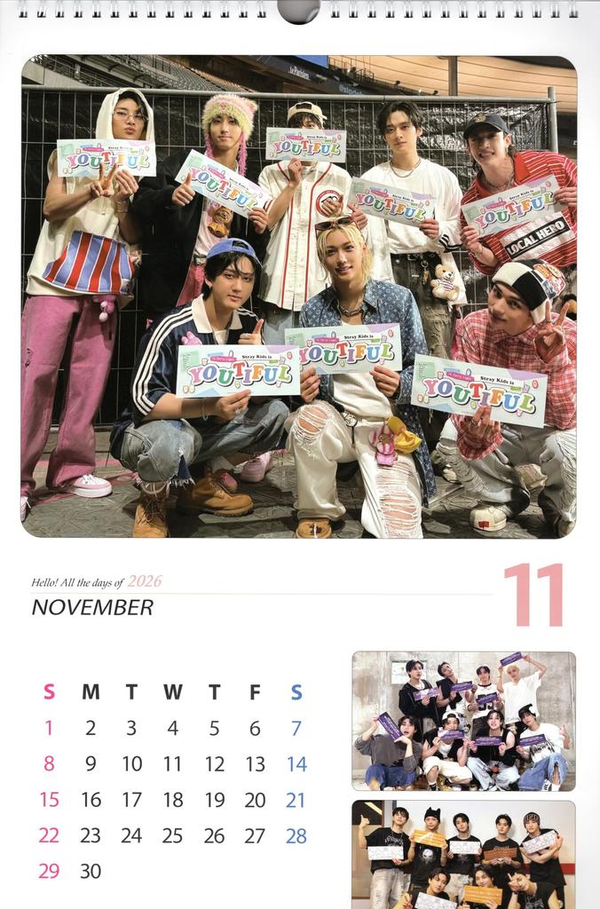 Stray Kids Merchandise Large Wall Calendar 2026 Sticker Set (Reiwa 8) + K-POP