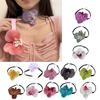 Phalaenopsis Blossom Necklace Simulation Flower Neckchain Women Girls Collarbone Chain Eye Catching Choker Accessory