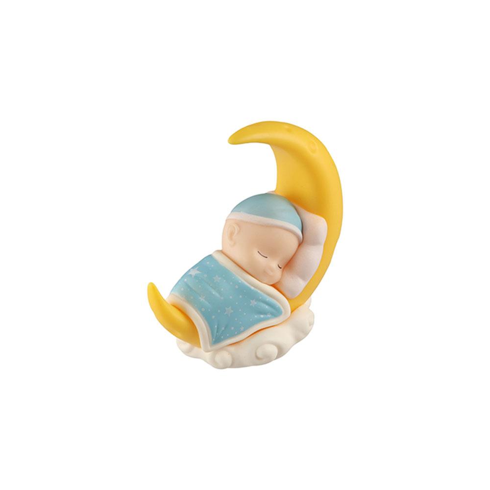 Car Ornaments Cartoon Action Figure Cake Decoration Sleeping Baby Moon Doll Car Dashboard Ornament