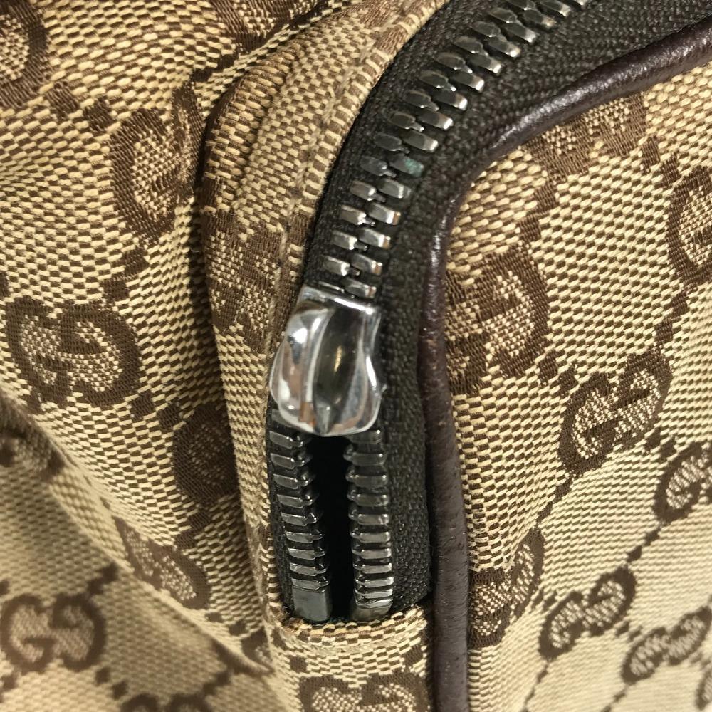 GUCCI 114552 GG logo backpack Bag Backpack GGCanvas/Leather Beige/Dark brown