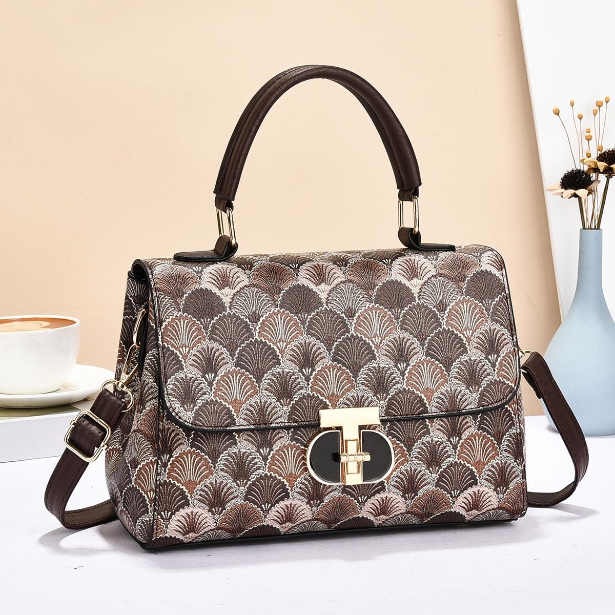 

Новая Модная Сумка-тоут Большой Вместимости с Принтом, Простая Текстура, Одноплечевая Сумка-кроссбоди, Модная .