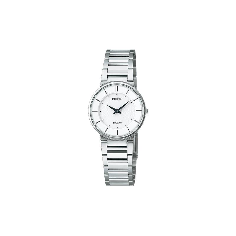 SEIKO Life Waterproof Quartz Steel Strap Women s Watch White Dial SWDL147 синий