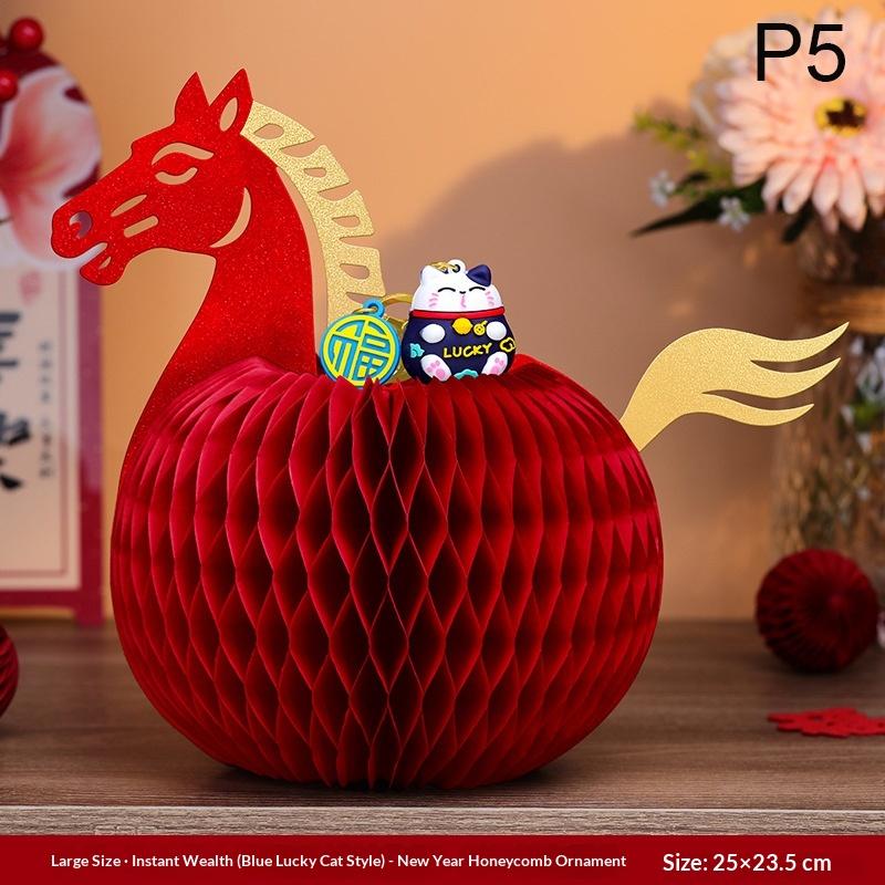 Cute 2026 New Year Horse Ornament For Home Table Decoration Paper Horse Ornament New Year Party Horse Figurines Decoration