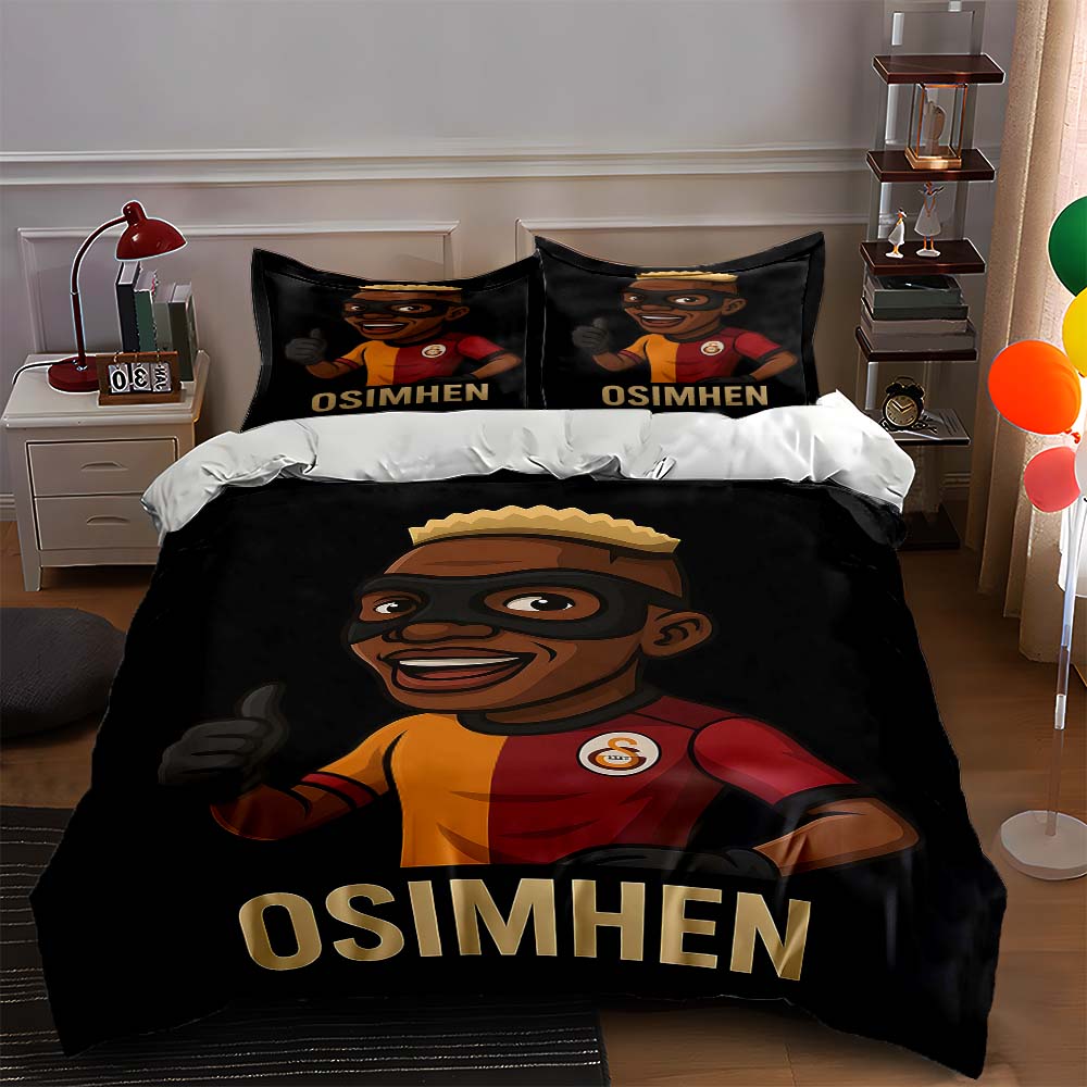 

Cartoon character, Osimhen. Bedding sets Duvet cover sets Duvet covers Pillowcases(1 * Duvet Cover 2 * Pillowcases, without duvet insert) 135x200cm