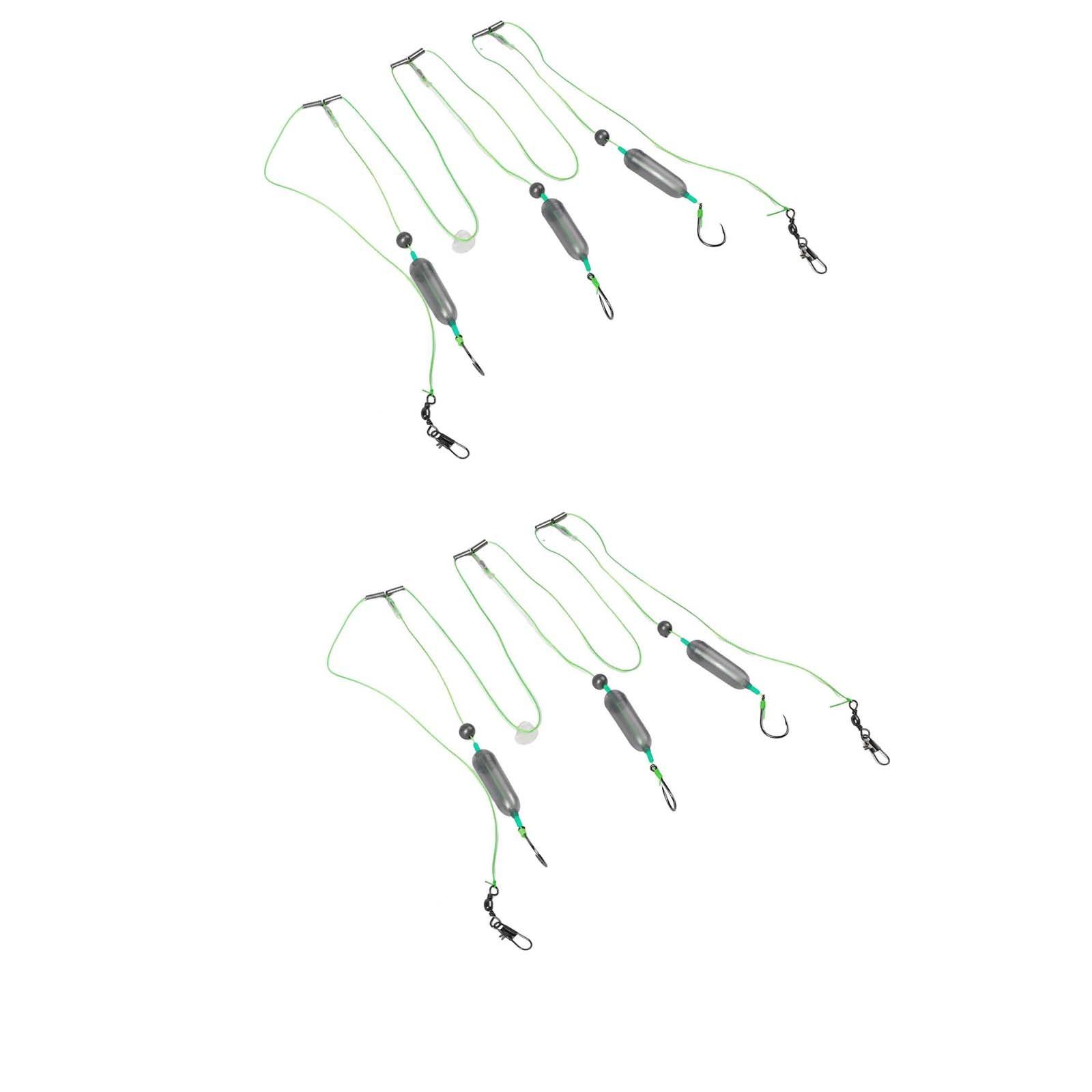 Fishing Rig with Three Hooks Designed for Maximum Catching Efficiency No12 2pcs