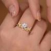 Exquisite Antlers Inlaid Zircon Ring Women, Christmas Trendy Ring Women, Light Luxury Fashion Earrings