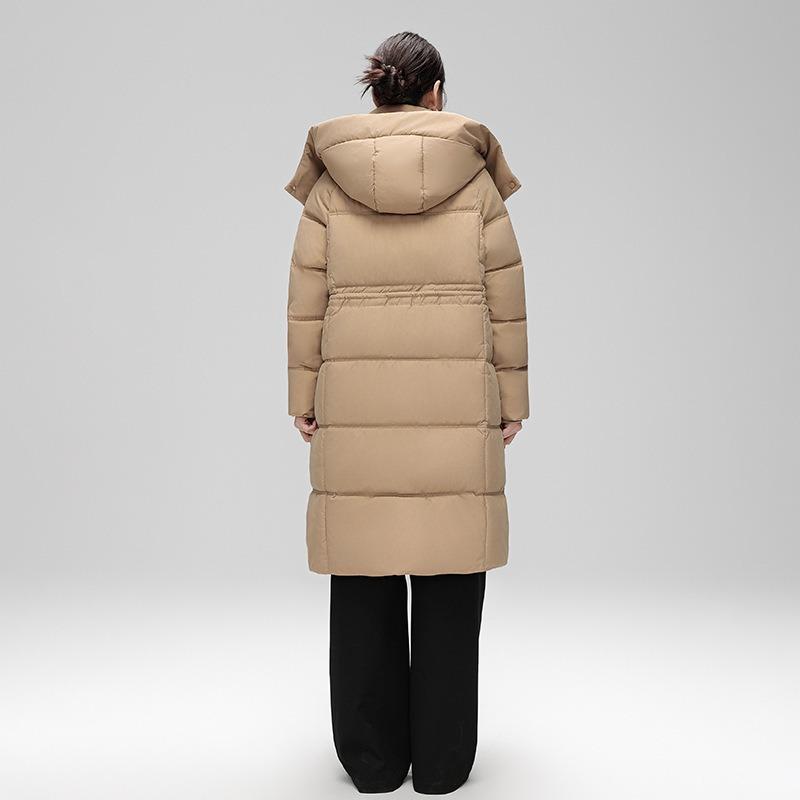 Waist Thin Down Cotton-padded Clothes Women's Medium and Long Winter Fashion Thickened Warm Cotton-padded Clothes Jacket Cotton-padded Jacket