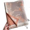 Elegant Faux Cashmere Floral Shawl - Thick Warm Winter Tassel Scarf
