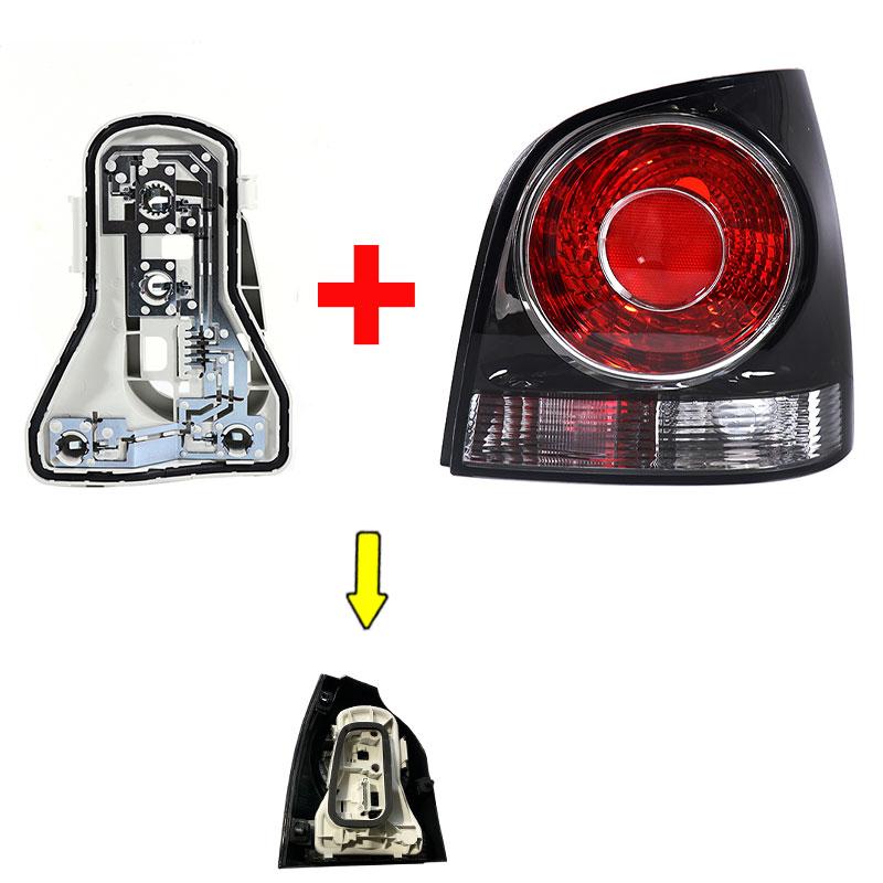 Car Accessories Taillight For Volkswagen VW Polo Hatchback 2006-2010 Auto Tail Light And Circuit Board Holder Lamp Without Bulbs