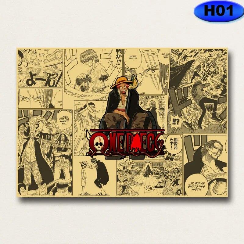 

Винтажные японские аниме-постеры, принты на крафт-бумаге, постер, домашний декор, кабинет, гостиная, бар, украшение, живопись, стикер на стену 30x21cm