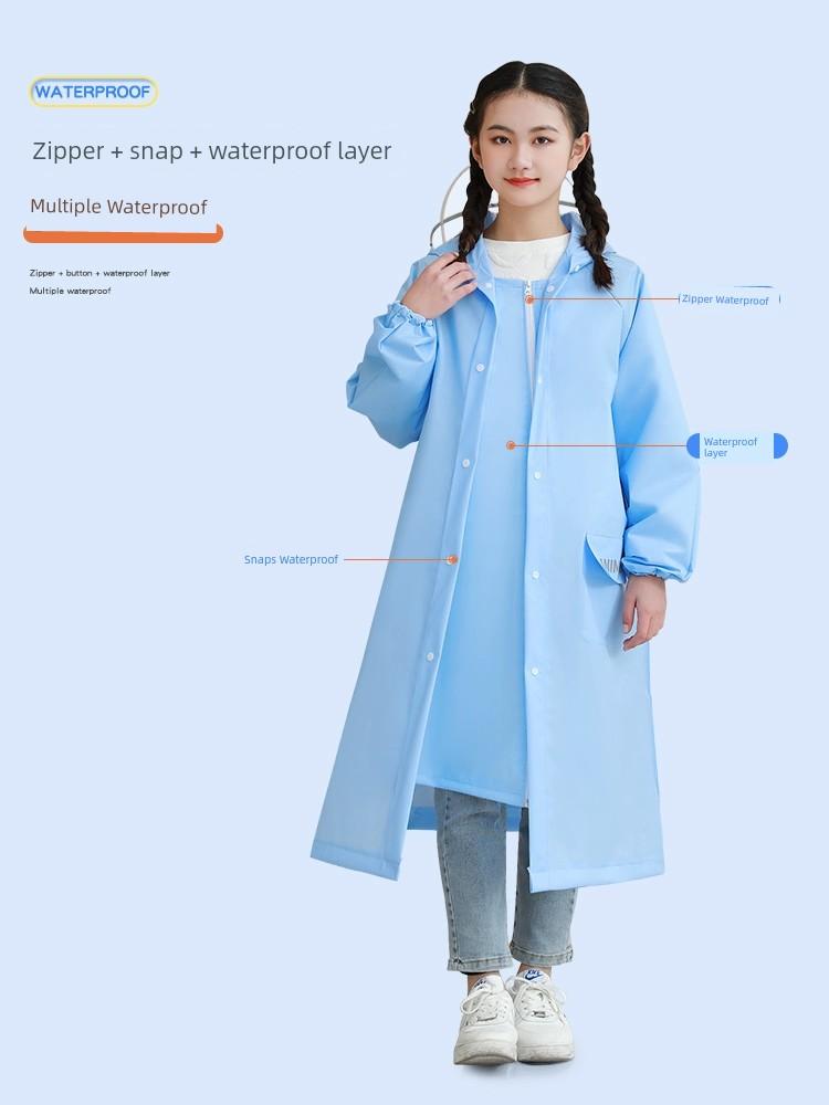 Kids Raincoat Boys Girl High School Primary School Student Boys and Girls for School Long Full Body Youth Poncho