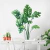 Large Tropical Green Plant Leaves Wall Sticker Home Room Decor Palm Decal PVC Mural