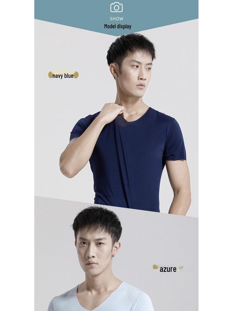 Men's Slim Fit Casual Short Sleeve Sports T-shirt for Spring/Summer
