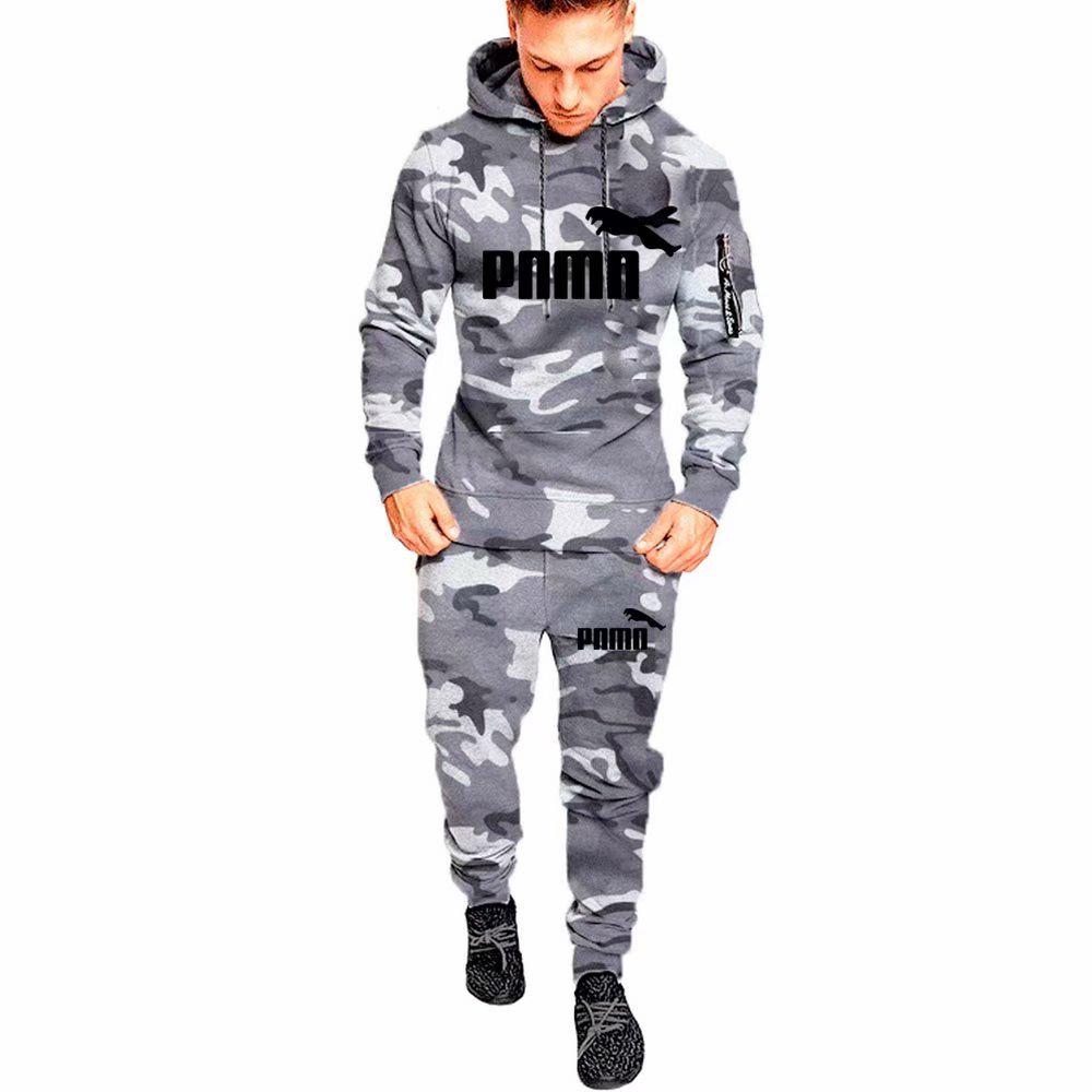 Tute mimetiche da uomo 2 pezzi Felpe con cappuccio + pantaloni Plus Size  Tute sportive da uomo Pullover + pantaloni lunghi acquista in modo  economico — spedizione gratuita, recensioni reali con foto — Joom