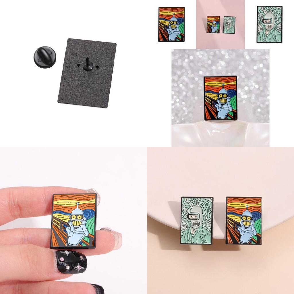 Unique Winter 2024 Cartoon Character Brooch In Durable Alloy With Trendy Design Elements