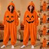 Damen Halloween Flanell Overall Loungewear Set für Feiertagspartys