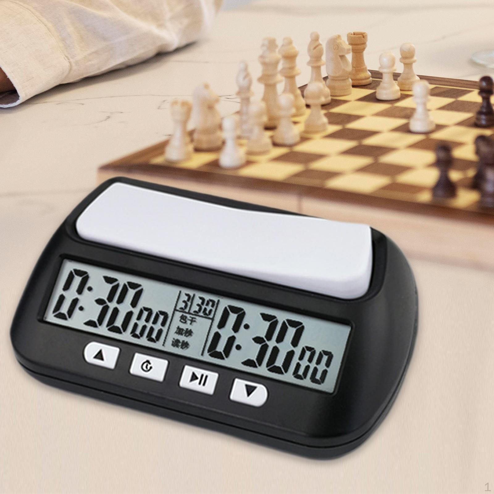 

Шахматные часы, игровой таймер, компактный, портативный, цифровой, для доски игрока чёрный