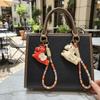 Chinese Style Pony Keychain Cartoon Stuffed Animal Keyring Kawaii Pony Pendant  Car Decoration