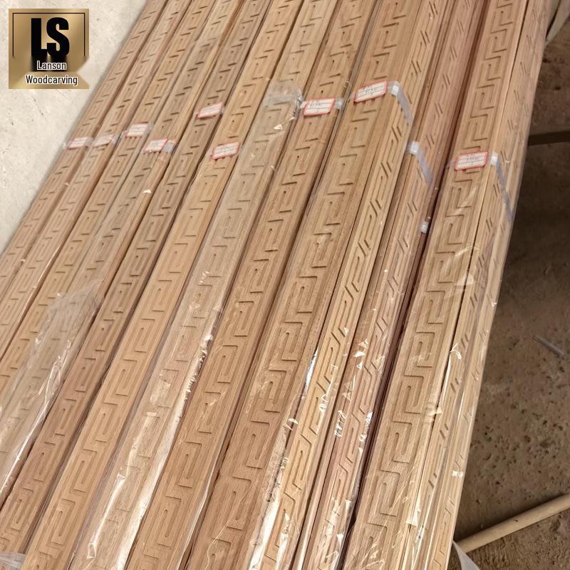 

Дунъянская резная потолочная карниз из бука: Великая стена, Хуэй, Узоры с цветами сливы - Мебельный декор в китайском стиле из дерева Great Wall 1.9*0.35cm