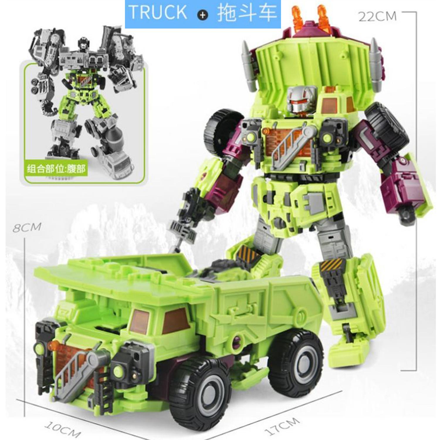 

Трансформер Робот NBK Devastator Mixmaster Scavenger Overload Hightower Scrapmetal Scrapper Longhaul Skipjack Деформаційна Іграшка