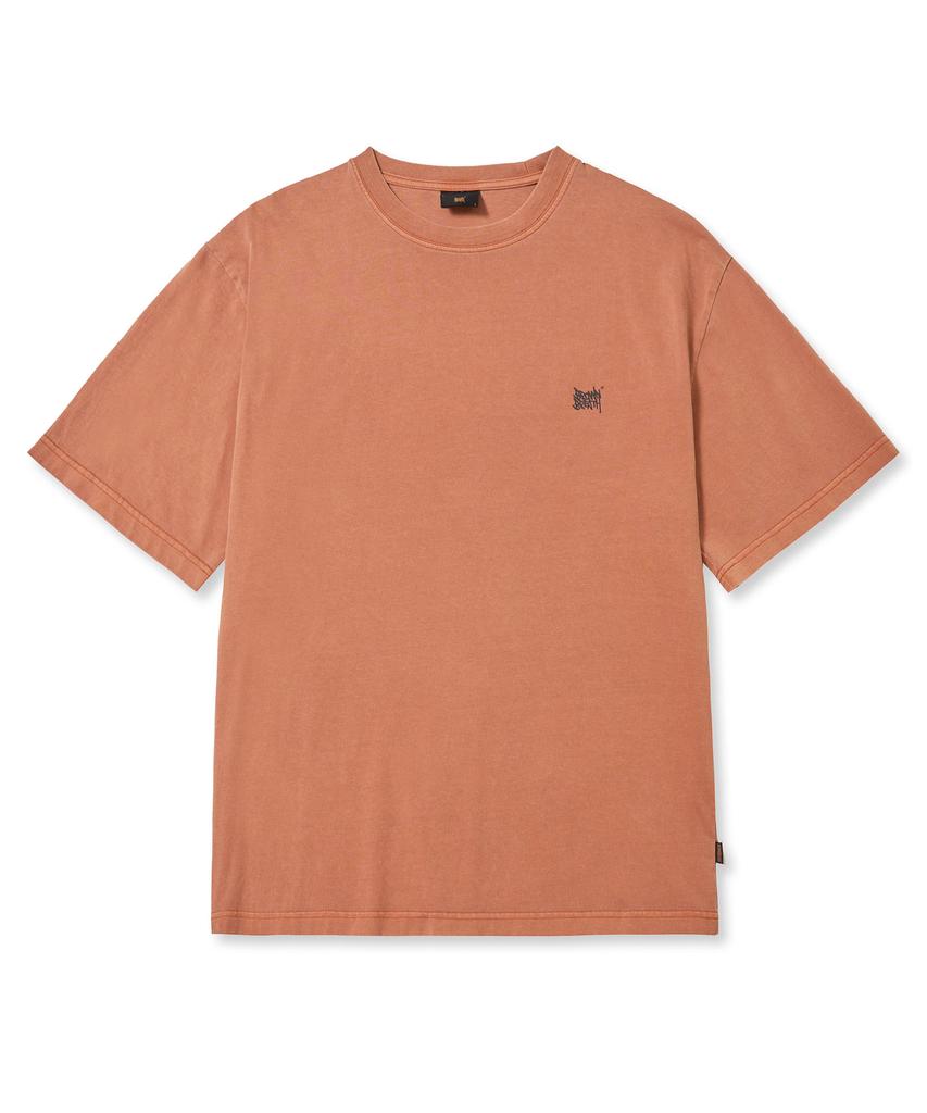 BROWNBREATH Pigment Tag Tee - Orange