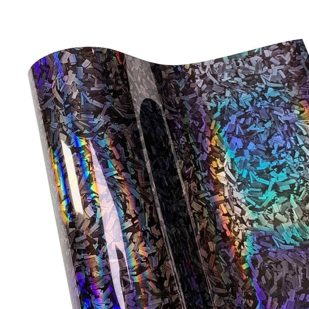 50cm*300cm Car Glossy Flower Forged Carbon Fiber Stickers Waterproof Vinyl Wrap Film Motorcycle Sticker for Car Accessories