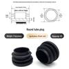 Black Round Plastic End Cap for Chair and Table Legs, Stainless Steel Plug, Tube Stopper