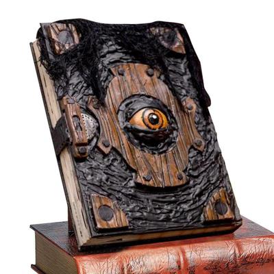 Book Of The Damned Halloween Decor  Witch Decoration Handmade Black Spellbook Realistic Necronomicon Book Spooky Seasonal Prop