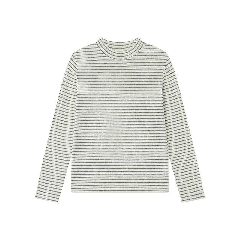 

Женская осенне-зимняя базовая футболка из шерсти тенсел с круглым вырезом, теплая вязаная кофта, однотонная, универсальный дизайн, топ с длинным рукавом L