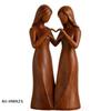 Natural Texture Sculpture Sisters By My Side Resin Figurine Hand-painted Friendship Sculpture Friend Sister Birthday For Women