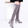 High Boots Female Winter Boots Women Over The Knee Boots Flat Stretch Sexy Fashion Shoes  Black Mujer Sneakers