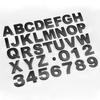 Srasakan 3D Car Emblem Stickers Decoration Dress Up Exterior Parts Alphabet Letter Capital Numbers Number Stickers (Black, 37 Pcs)