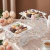 White Plastic Dessert Stand Multi-Tiered Fruit Plate Fashion Display Rack Birthday Party