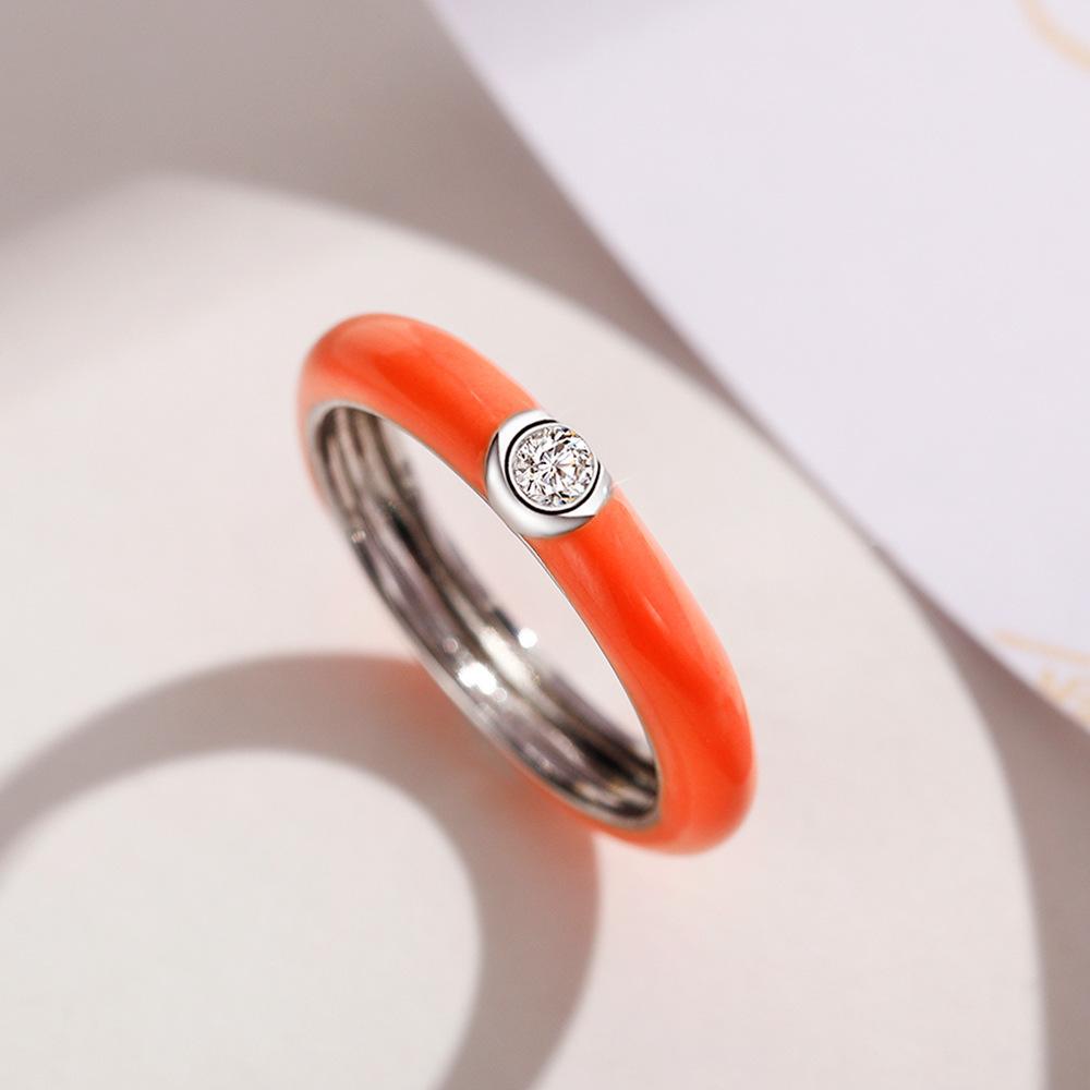 

Летнее кольцо, Кольцо-радуга из эмали и капельного масла, Женское трендовое кольцо на указательный палец 9