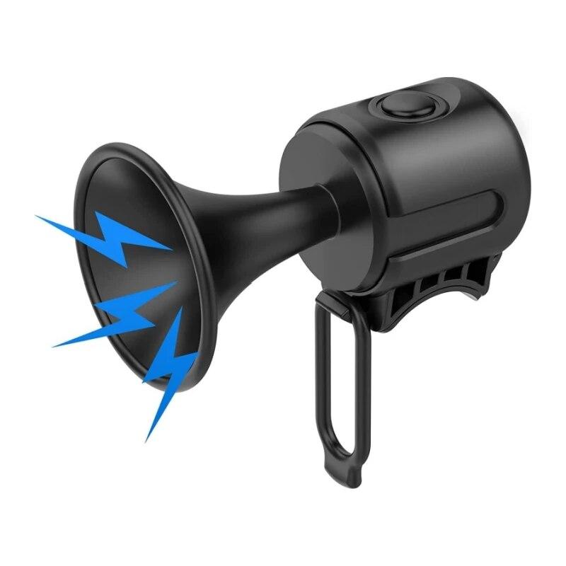 

Electric Bike Horn Loud 120dB Adults Bicycle Bell Warning Bike Horns Alarm for Handlebars 300mAh Battery Operated Waterproof чорний