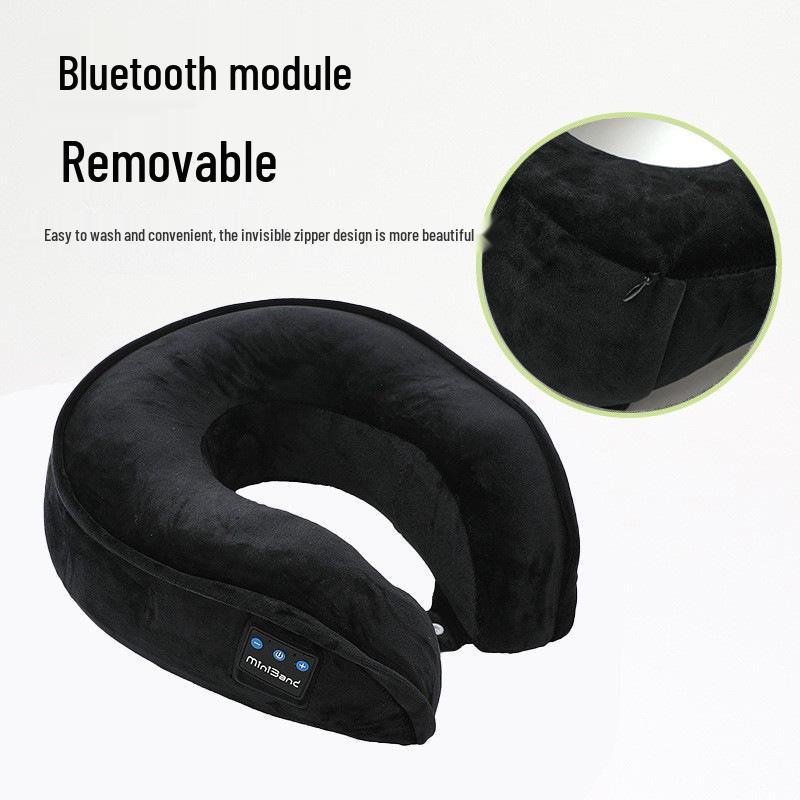 Bluetooth Stereo Music U-Shaped Neck Pillow for Calls and Travel – Perfect for Office, Lunch Break, and Business Trips