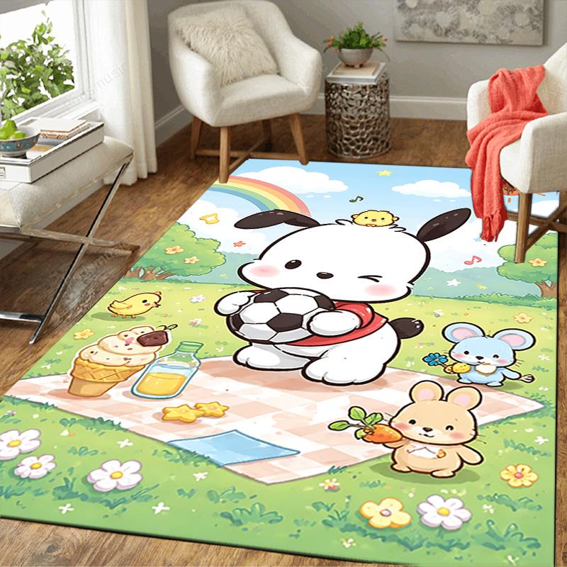 1pc Picnic Cute Animals Carpet Rug for Bedroom Living Room Decor Sofa Home Game Area Rug Non-slip Floor Mat. DT71601137