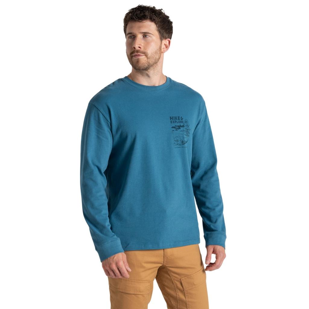 CRAGHOPPERS Mens National Trust Limestone Long-Sleeved T-Shirt