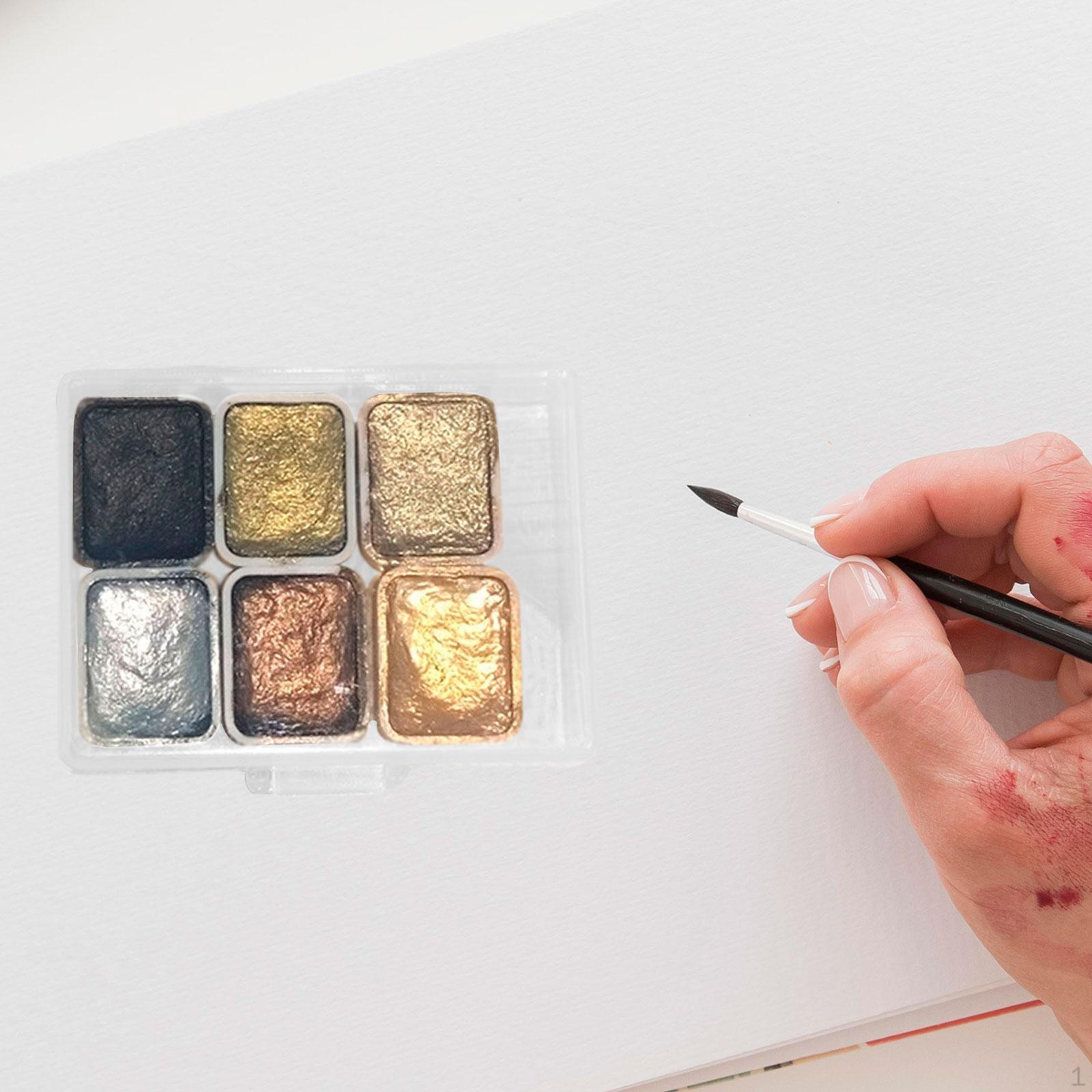 

Набор блестящих ногтей, 6 цветов, акварельная краска для дома, сделай сам style C