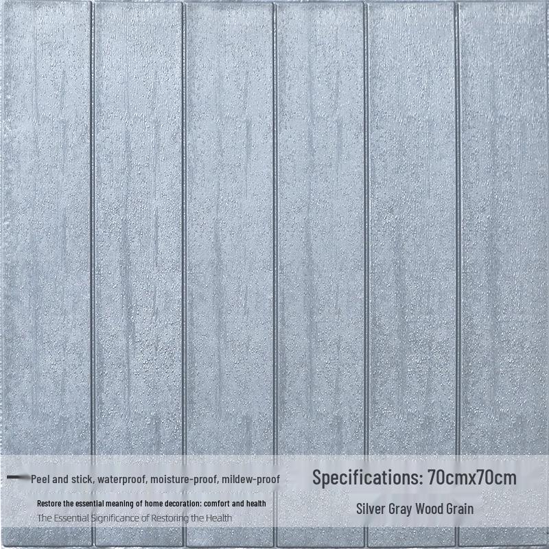 Adesivo da Parete 3D Effetto Legno: Pannello in Schiuma Morbido e Impermeabile per Decorazione di Soffitto e Parete del Soggiorno