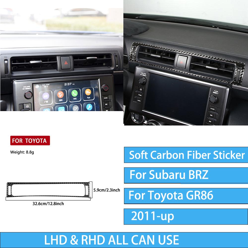 For Subaru BRZ/ For Toyota GR86 -up Carbon Fiber Decal Car Center Console Shift Panel Interior Decorative Stickers