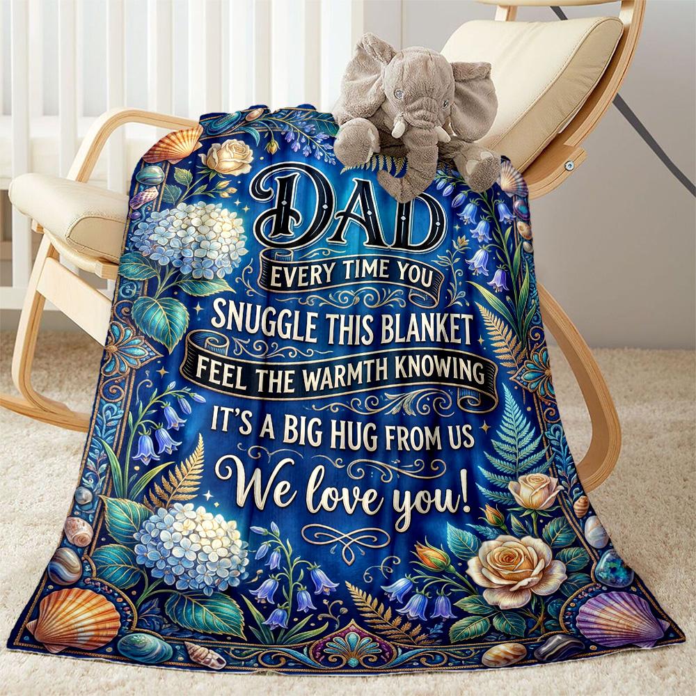 Love You Dad Blanket Blanket Comfortable Great for Bed Livingroom Sofa for All Seasons Warmthful Decor Unique Gift for Family and Friends Camping