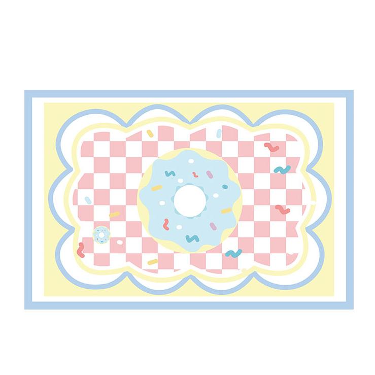Fashion simple girl bedroom bedside carpet modern living room bedroom popular pattern carpet Checkerboard Large Area Carpets