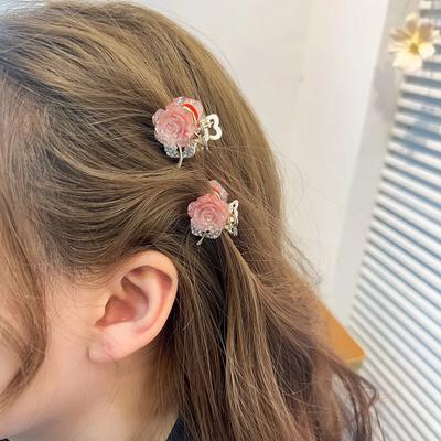 Super Fee Dopamin Flash Legierung Blume Haarspange Frisch Exquisit Pferdeschwanzspange Mädchenhaftes Herz Elegant Vielseitiges Haaraccessoire
