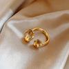 Champagne Crystal Gold Color Rings 2026 New Design Fashion Jewelry Trendy Women's Finger Accessory Wedding Ring for Index Finger