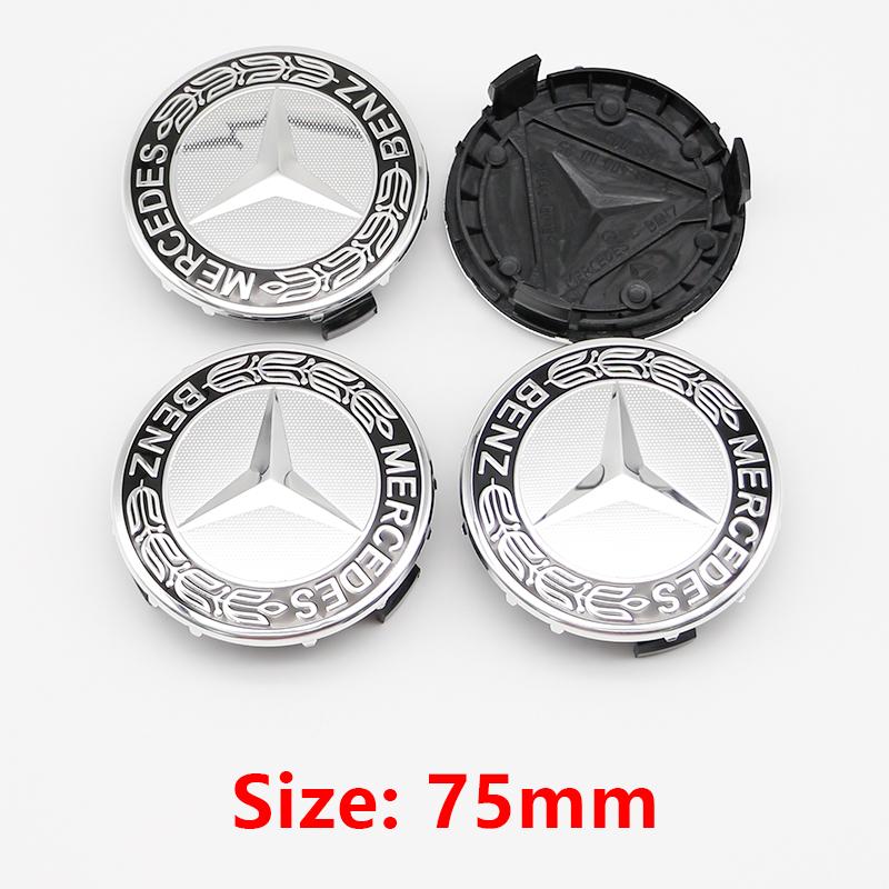 4Pcs 75mm ABS  Car Wheel Center Hubcaps For Mercedes Benz W211 W205 Hub Caps W213 W203 C218 A207 CLA CLS Automotive Accessories CL1